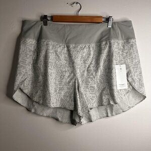 Athleta Shorts Womens 2X Gray Printed Run With It‎ 3.5 Inch Running Lightweight